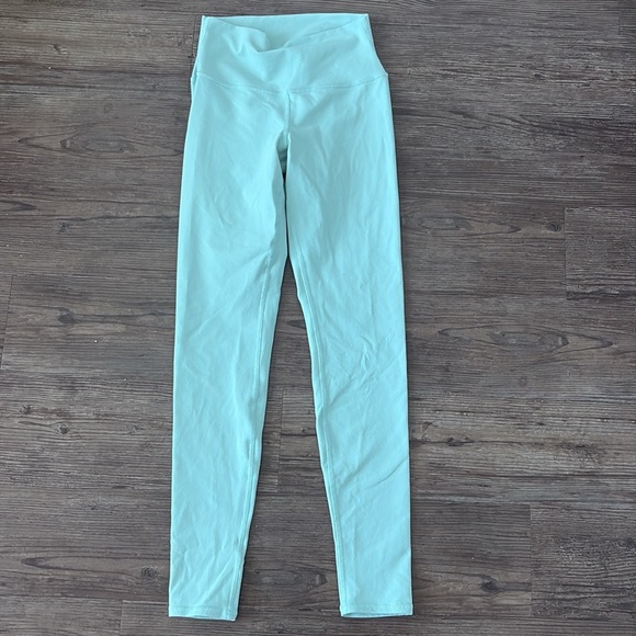 ALO HIGH RISE FULL LENGTH 28” MINT LEGGINGS WOMENS SMALL - Picture 2 of 5